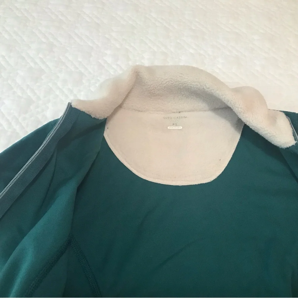 Oleg Cassini 2pc. Velour Track Suit Zipper Jacket Pants Size PS - Picture 4 of 12